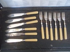 Vintage Fish Cutlery Set Of 6