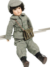 Vintage 18" WW2 Evacuee Boy