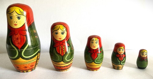 Vintage russian matryoshka - vintage,