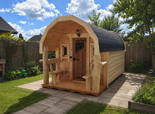 Wooden cabin hobbit house - cabin,