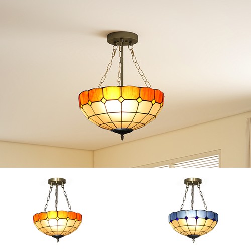 Tiffany style ceiling - ceiling, light