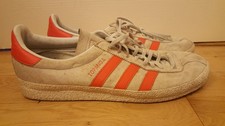 mens adidas topanga beige & orange trainers uk size 12 47 1/3