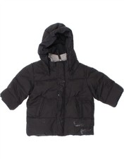ARMANI BABY Baby Boys Hooded Padded Jacket 3-6 Months Black Polyamide AB03