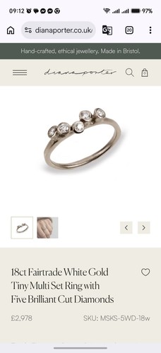 Diana porter 18ct gold - porter, diamond