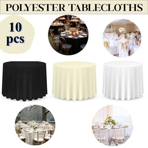 Round polyester tablecloth - round, 120