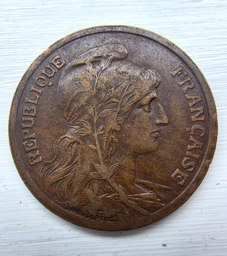 France 1916 centimes bronze - france,