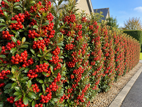 Pyracantha red column 3ft - pyracantha,