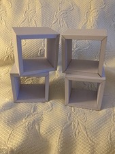 4 x Wall Shelves Basic White Cubes (5”)