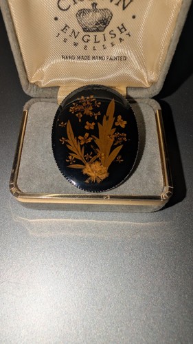 Crown english brooch - english,