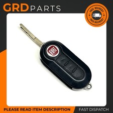 GENUINE FIAT 3 BUTTON REMOTE FLIP KEY FOB 500 TIPO PUNTO ETC USED