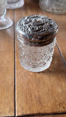 Antique cut glass vanity - cut-glass, jar