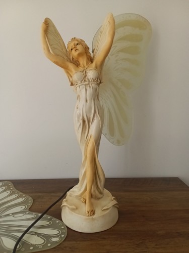 Vintage fairy resin table - table, lamp
