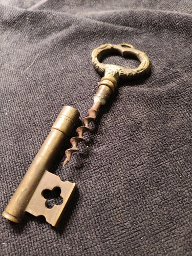Old brass key - old,
