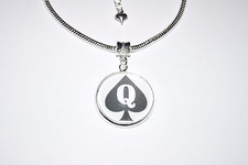 Queen Of Spades QOS Hotwife Charm Euro Anklet Ankle Chain Jewellery Slut BBC St1