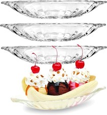 binsakao Banana Split Dish Boat, Ice Cream Sundae Dish, Dessert Dishes Clear... 