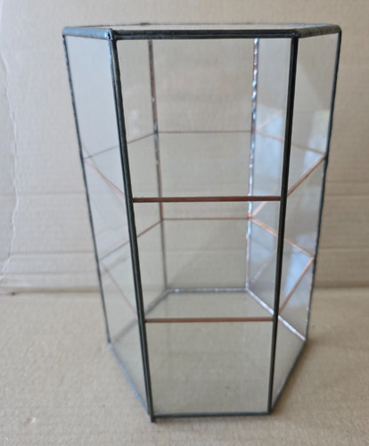 Metal and glass shelf - and, 2