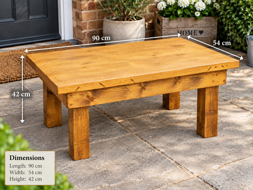 Rustic solid wood coffee - solid,