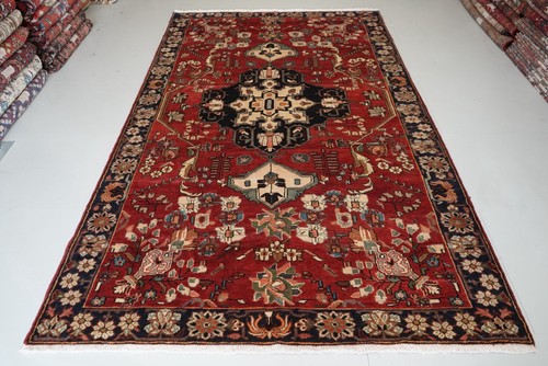 Handmade oriental wool rug red - oriental,
