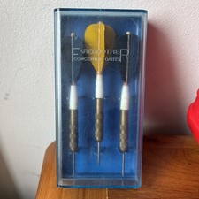 Farebrother Concentric Darts Vintage Set Of 3 Boxed Each 15g Brass Feather 