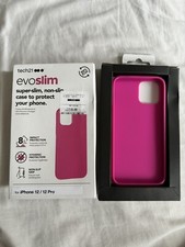 tech21 Evo Slim for Apple iPhone 12 and 12 Pro 5G - Germ Fighting Antimicrobial