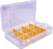 12 Compartment 6.5" Beta Organiser Storage Box for Small Parts,DIY, Crafts, Home