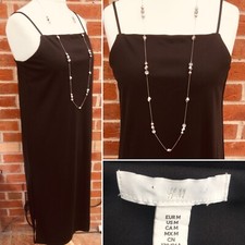 H&M Size 12-14 Black Dress Wedding Evening Spring Holiday Excellent S8