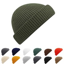 Ribbed Beanie Hat Cuffed