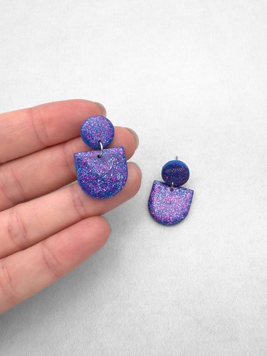 Blue cobalt pink - pink, glitter