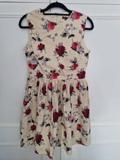 Hell Bunny, Cream + Red Rose