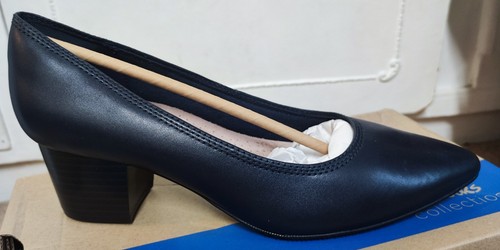 Clarks women navy - clarks, leather