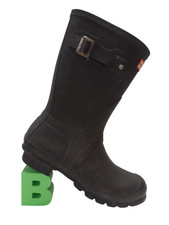 HUNTER Wellies Boots Black Unisex Size 7 Winter Cold Ware Preloved Fashion 