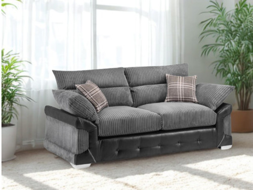 Logan seater sofa grey jumbo - sofa,