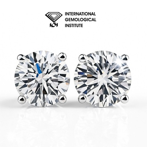 00ct igi certified round lab - 4.00ct,