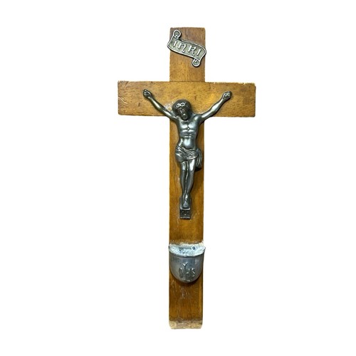 Vintage catholic wall crucifix - vintage,