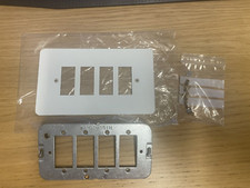 Forbes & Lomax 4GCOMBO 4 Gang Grid Plate - Metal Paintable (Etch Primed)