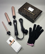 Hair Curling Iron Wand Tongs Waver Curler Long Barrels Set For Curly Hairstyle