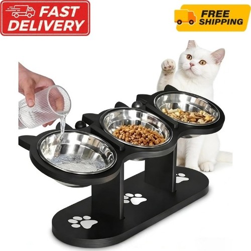 Raised cat bowls 15 - 3-in-1, 15°