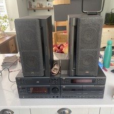 Vintage JVC CA-MX50BK HiFi Stereo System CD.Double tape Radio, amplifier .remote