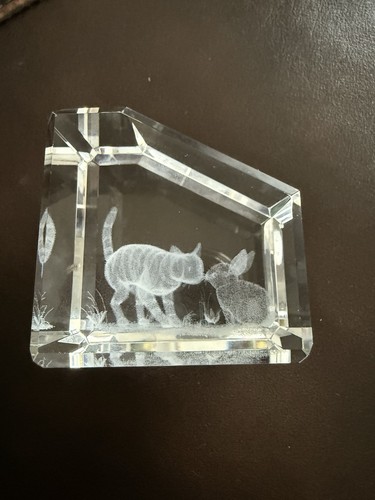 Glass paperweight depicting - glass,