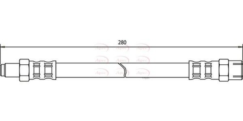 Apec rear brake - hose, for