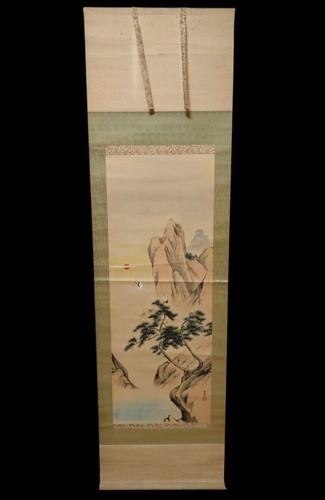 Japanese hanging scroll crane - japanese,