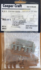 OO Cooper Craft plastic kit No.2003 G.W.R. station seats x 2 kits