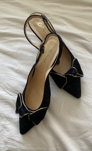 Gabor mack black suede sling - mack,