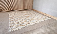 Anthropology Flatwoven Cosy Cable Rug, Large, Natural & Gold RRP £2141