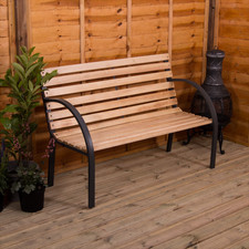 Slatted Garden Bench Pine 3