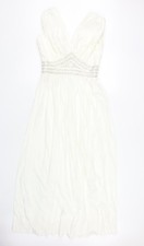 Trina Lewis Women’s Ivory A-Line Midi Dress