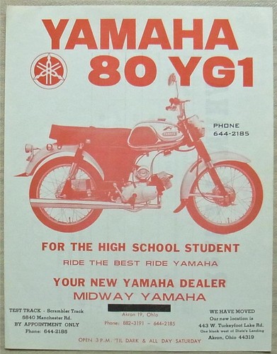 Yamaha yg1 motorcycle - 80, usa