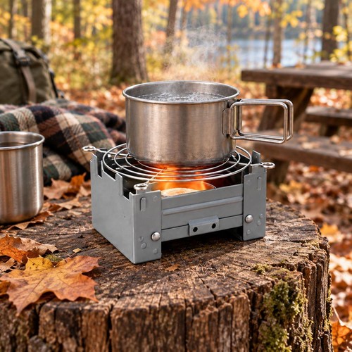 Foldable camping stove solid - stove,