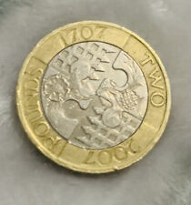 Rare 2 Pound Coin - 1707 - 2007 Act of Union Tercentenary