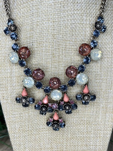 Rhinestone statement necklace - rhinestone,